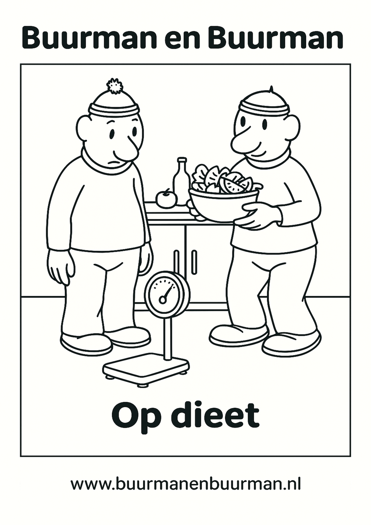 Buurman en Buurman kleurplaat - Op dieet