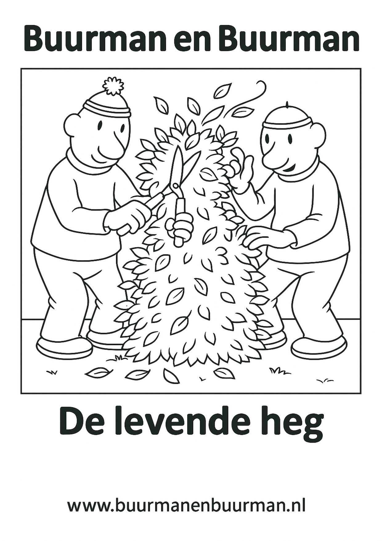 Buurman en Buurman kleurplaat - De levende heg