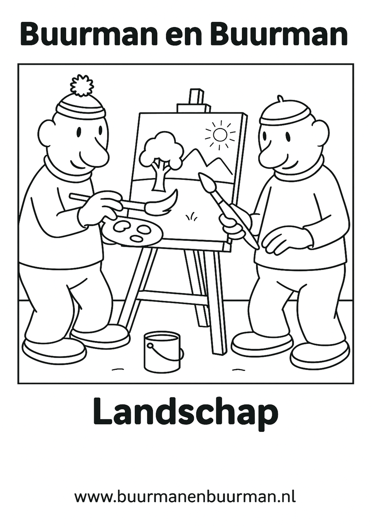 Buurman en Buurman kleurplaat - Landschap