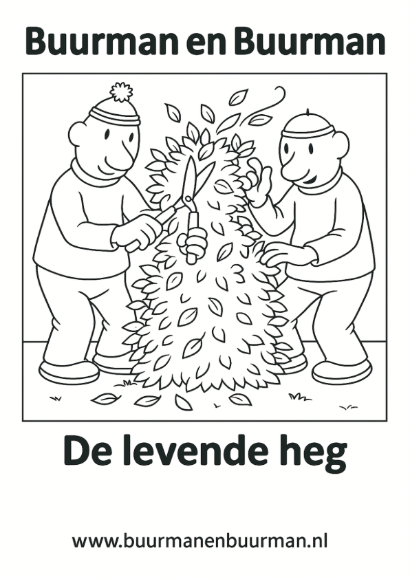 Kleurplaat Buurman en Buurman - aflevering:  De levende heg