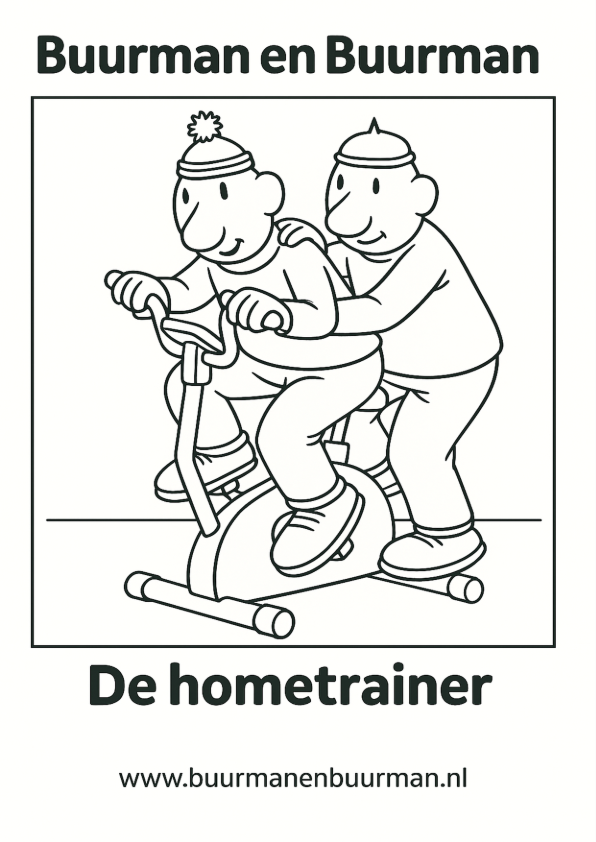 Kleurplaat Buurman en Buurman - aflevering:  De hometrainer