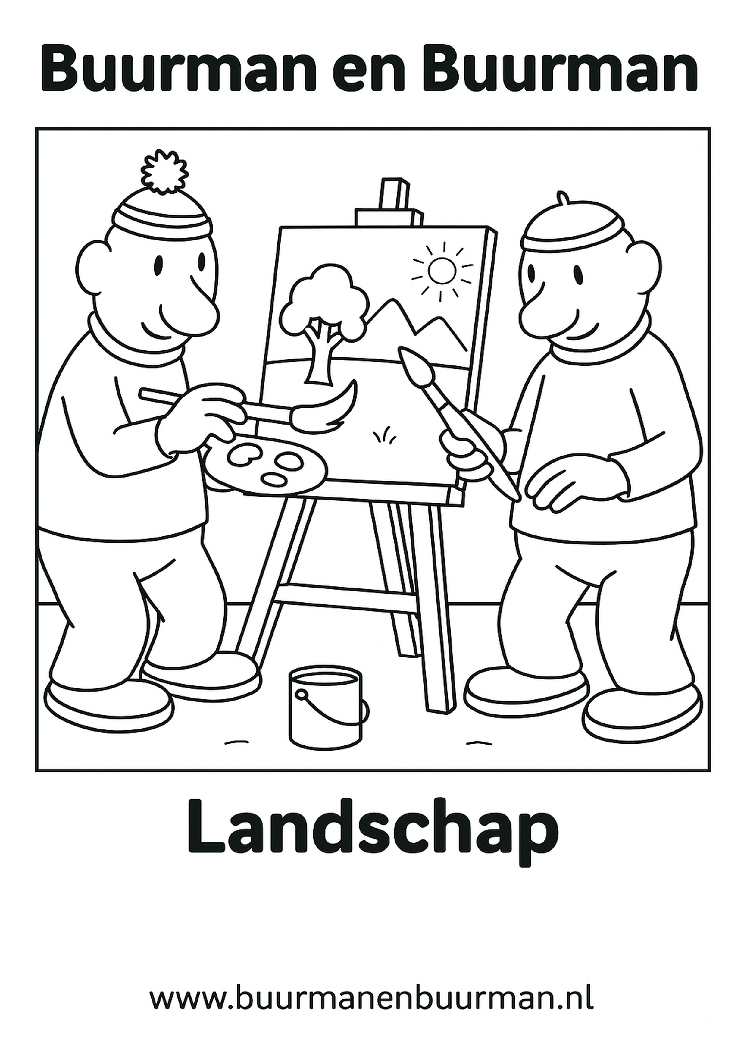 Buurman en Buurman kleurplaat - Landschap