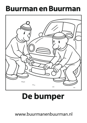 Kleurplaat Buurman en Buurman -De bumper