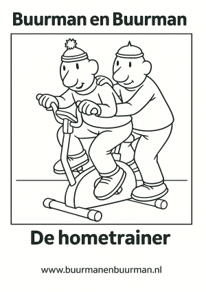 Kleurplaat Buurman en Buurman -De hometrainer