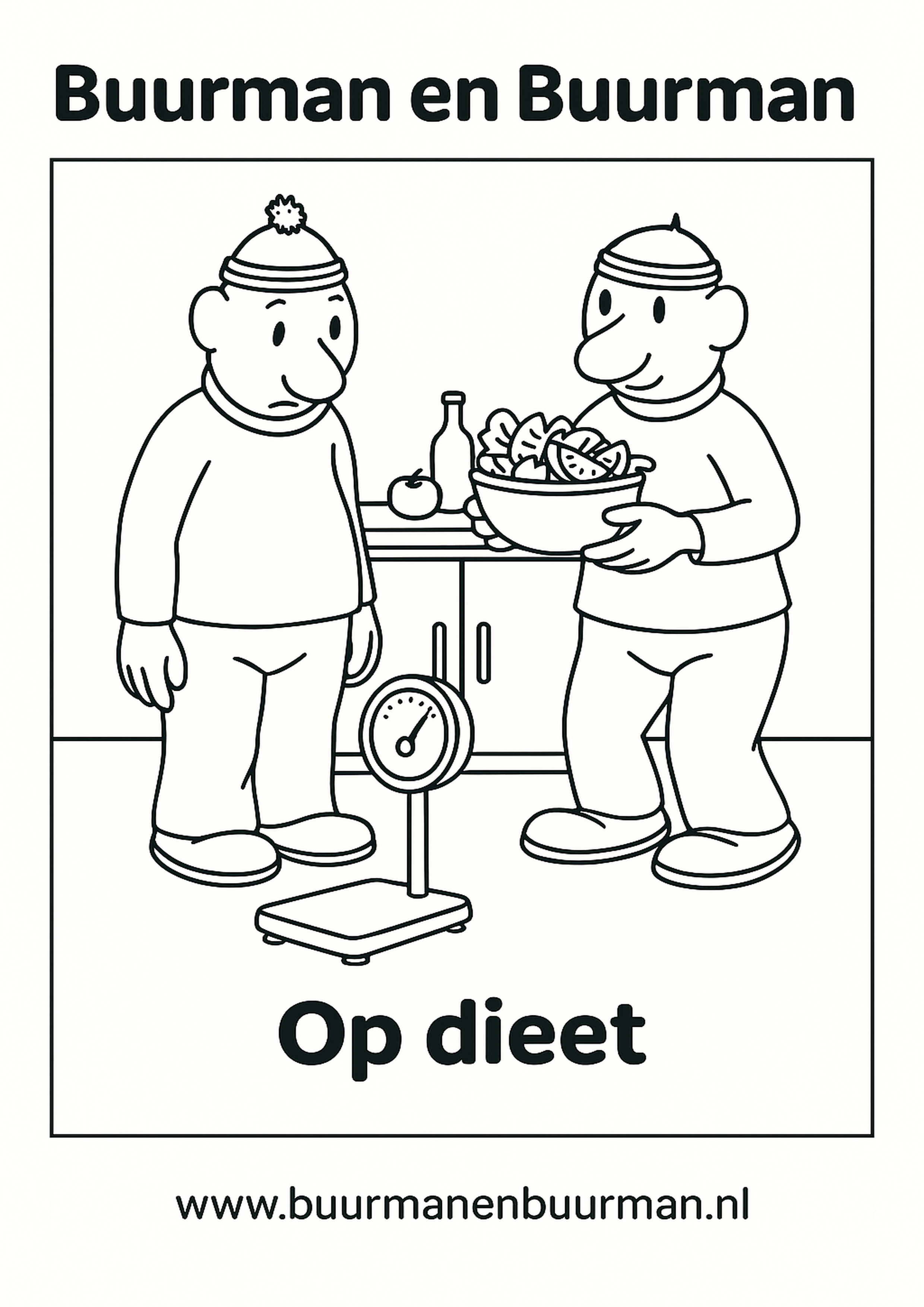 Buurman en Buurman kleurplaat - Op dieet