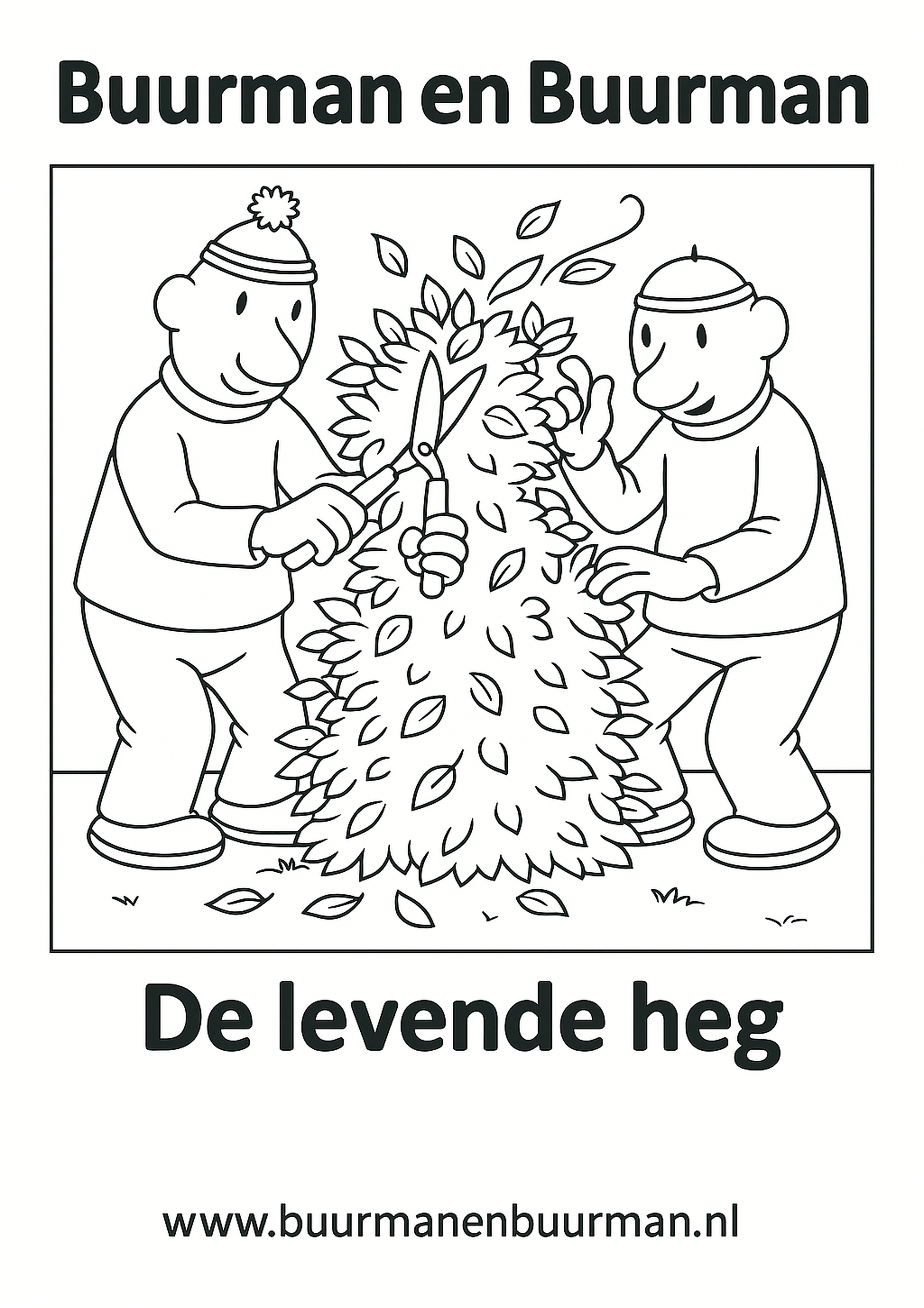 Buurman en Buurman kleurplaat - De levende heg