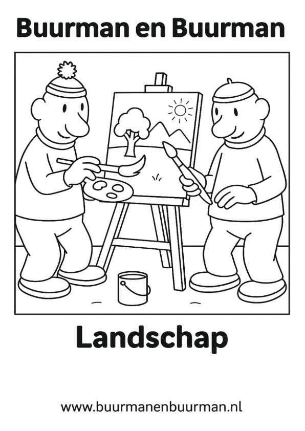 Kleurplaat Buurman en Buurman - aflevering:  Landschap